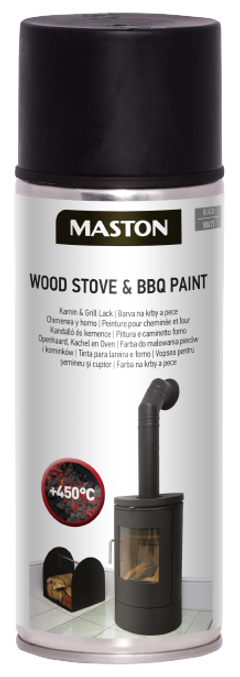 SPRAYPAINT MASTON WOOD STOVE & BBQ PAINT