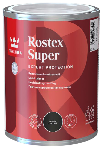 Rostex super black primer 1 l antikorozní základní barva na kov