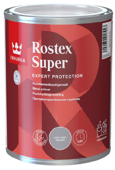 Rostex super light grey 1 l antikorózna základná farba na kov