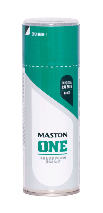 Spraypaint one - gloss turquoise ral5018 400ml viacúčelová farba v spreji