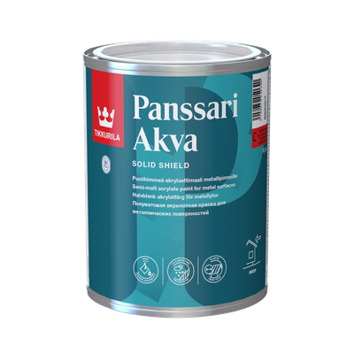Panssarimaali akva a 0,9l polomatná akrylová barva na kovové povrchy