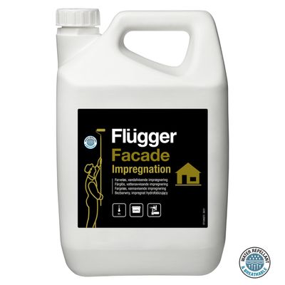 Flügger facade impregnation_5 l ochrana pre neupravené minerálne povrchy na fasádach