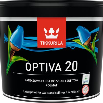 OPTIVA 20 SEMI MATT, umývateľná farba, TIKKURILA