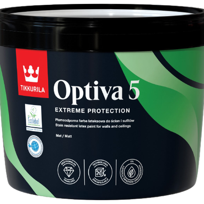 OPTIVA 5 MATT, umývateľná farba, TIKKURILA