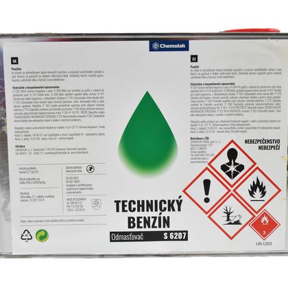 TECHNICKÝ BENZÍN, odmasťovanie, Chemolak