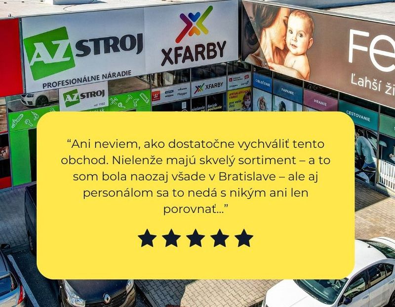 Ďakujeme za krásnu spätnú väzbu z predajne XFARBY